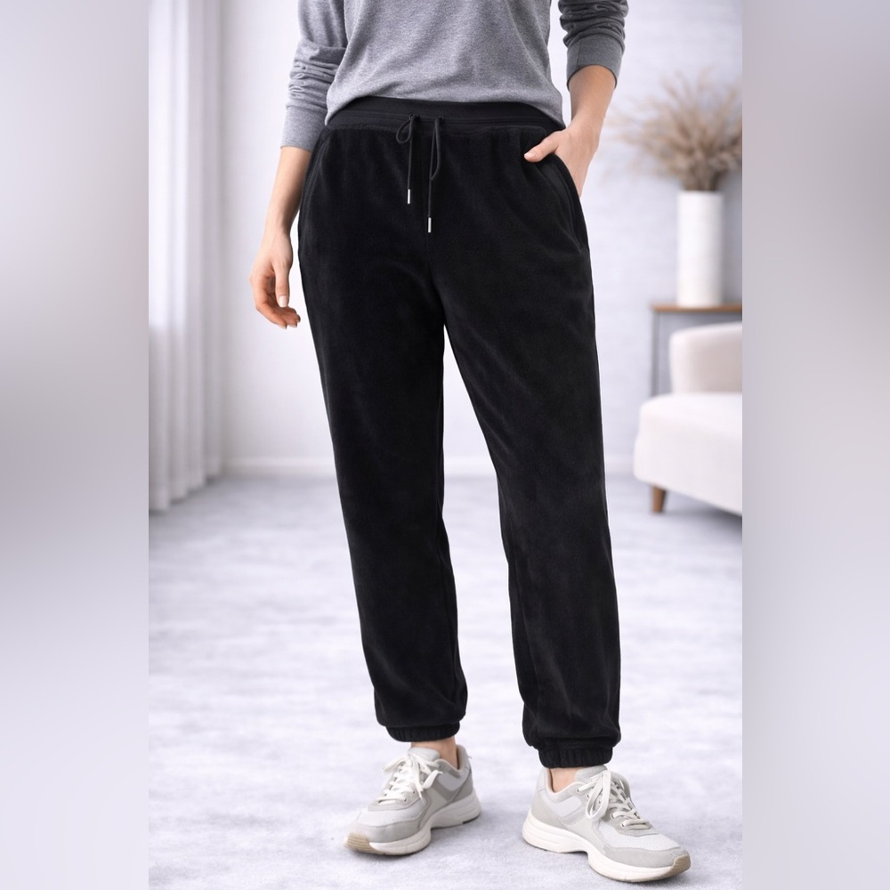 Athleta Black Fleece Jogger Pants